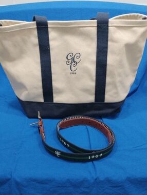 NWOT Greensboro Country Club Hudson Sutler Canvas Club Bag And Belt.